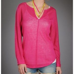 Lightweight Henley 100% Linen Sweater